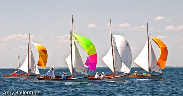H Class Racing boats with spinakers
